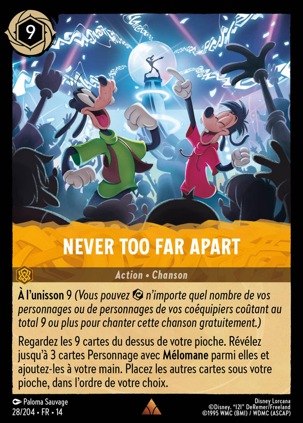 Never Too Far Apart - Carte Disney Lorcana 28 Hyperia City
