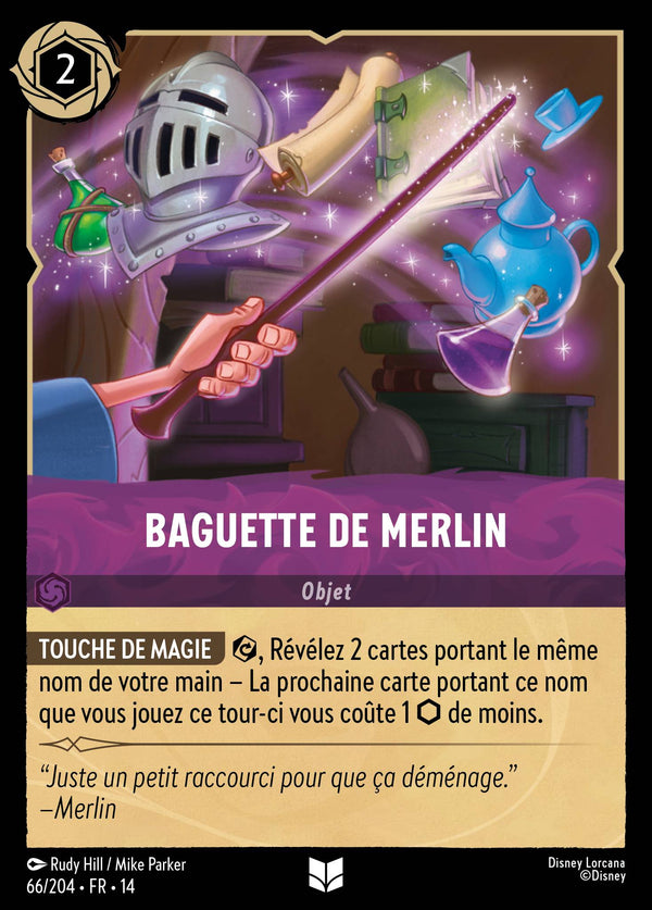 Baguette de Merlin - Carte Disney Lorcana 66 Hyperia City