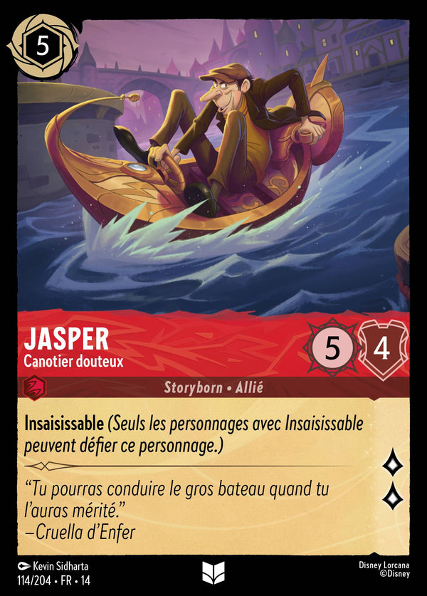 Jasper - Canotier douteux - Carte Disney Lorcana 114 Hyperia City