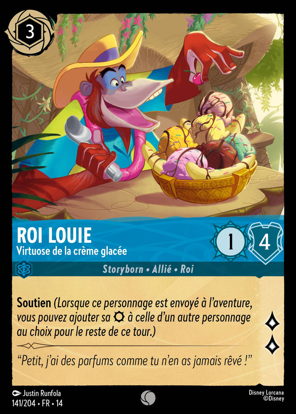 Roi Louie - Virtuose de la crème glacée - Carte Disney Lorcana 141 Hyperia City