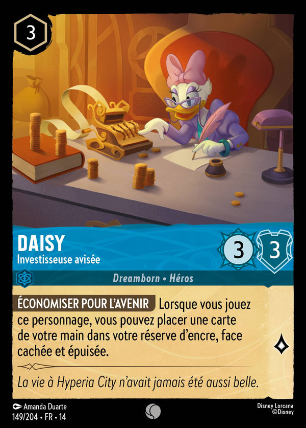 Daisy - Investisseuse avisée - Carte Disney Lorcana 149 Hyperia City