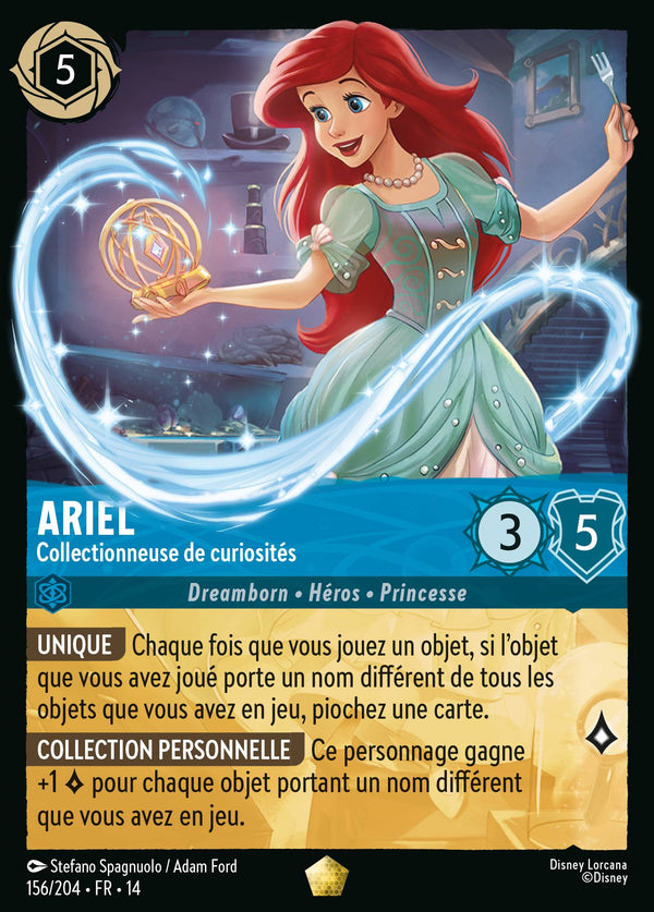 Ariel - Collectionneuse de curiosités - Carte Disney Lorcana 156 Hyperia City