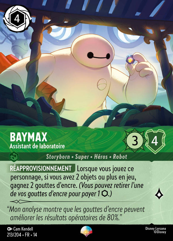 Baymax - Assistant de laboratoire - Carte Disney Lorcana 213 Hyperia City
