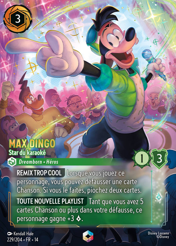 Max Dingo - Star du karaoké - Carte Disney Lorcana 229 Hyperia City
