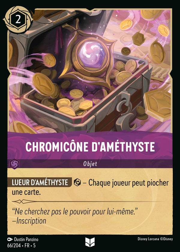 Chromicône d'Améthyste — Carte Disney Lorcana 66 Ciel Scintillant