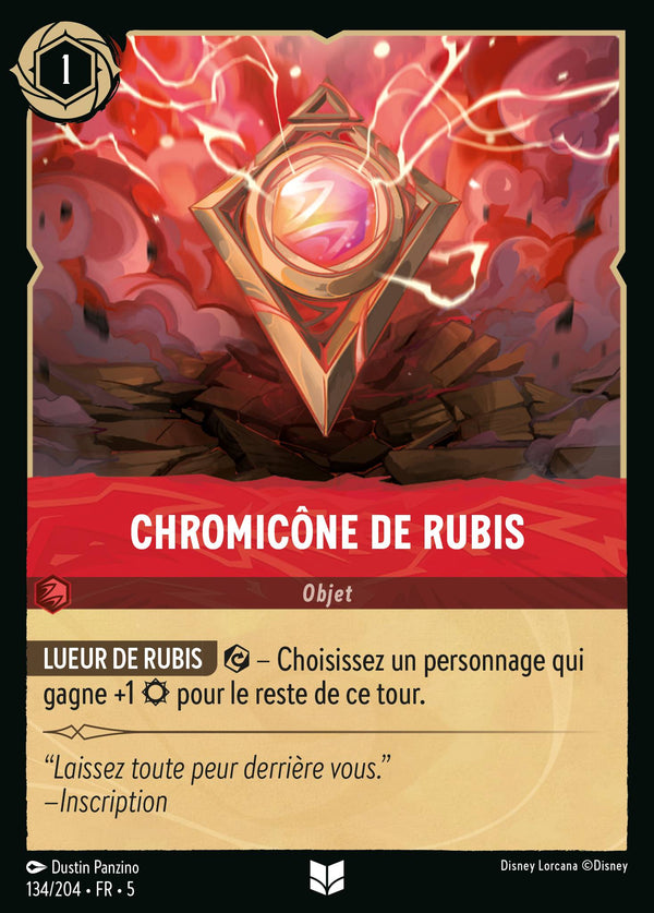 Chromicône de Rubis — Carte Disney Lorcana 134 Ciel Scintillant