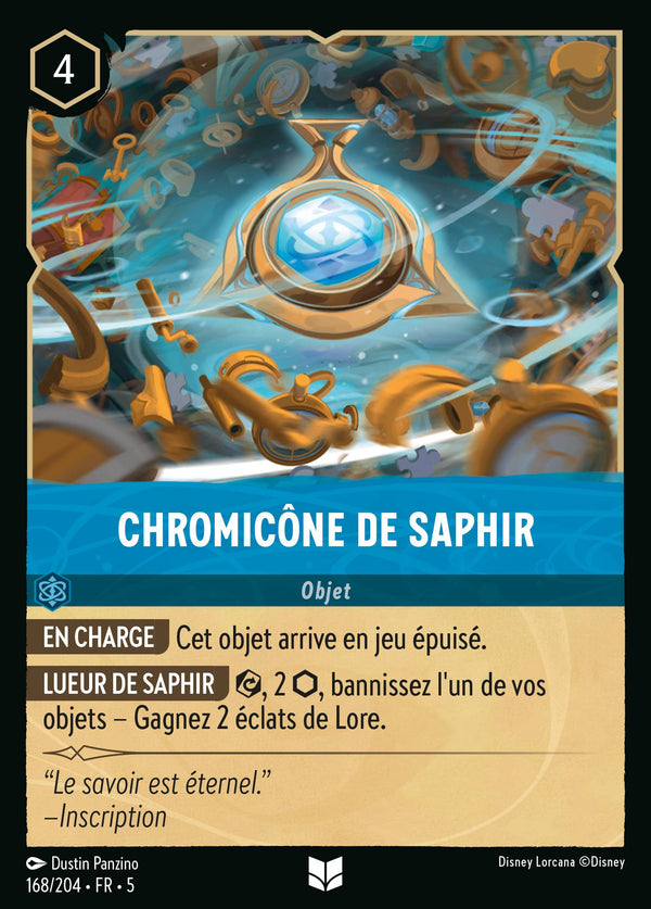 Chromicône de Saphir — Carte Disney Lorcana 168 Ciel Scintillant