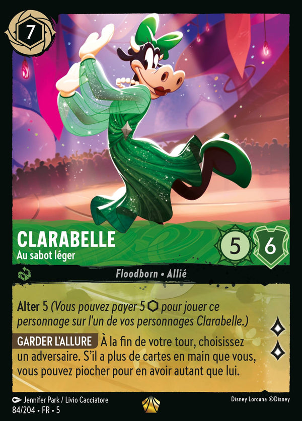 Clarabelle - Au sabot léger — Carte Disney Lorcana 84 Ciel Scintillant