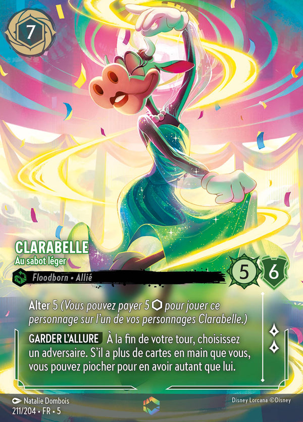 Clarabelle - Au sabot léger — Carte Disney Lorcana 211 Ciel Scintillant