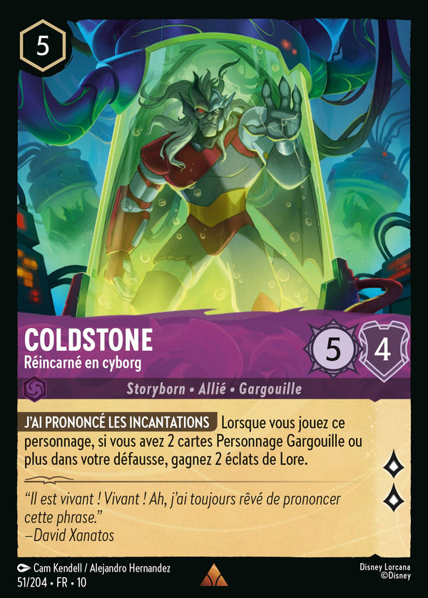 Coldstone - Réincarné en cyborg — Carte Disney Lorcana 51 Lueurs dans les Profondeurs