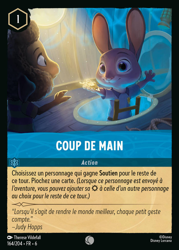 Coup de main — Carte Disney Lorcana 164 La Mer Azurite