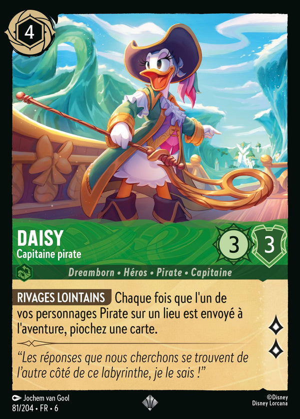 Daisy - Capitaine pirate — Carte Disney Lorcana 81 La Mer Azurite