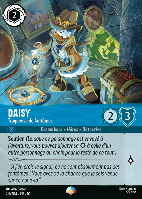 Daisy - Traqueuse de fantômes — Carte Disney Lorcana 217 Lueurs dans les Profondeurs