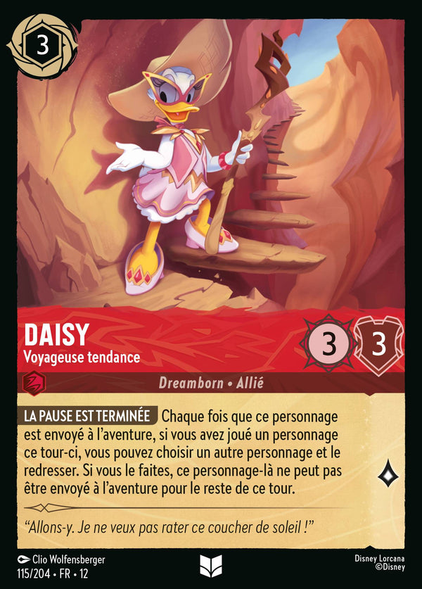 Daisy - Voyageuse tendance — Carte Disney Lorcana 115 Contrées Inconnues