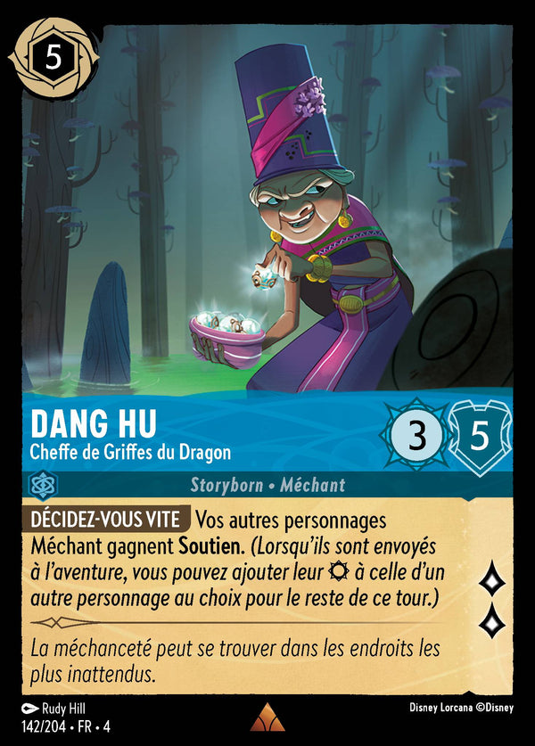 Dang Hu - Cheffe de Griffes du Dragon — Carte Disney Lorcana 142 Le Retour d'Ursula