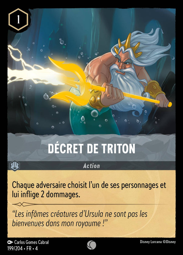Décret de Triton — Carte Disney Lorcana 199 Le Retour d'Ursula