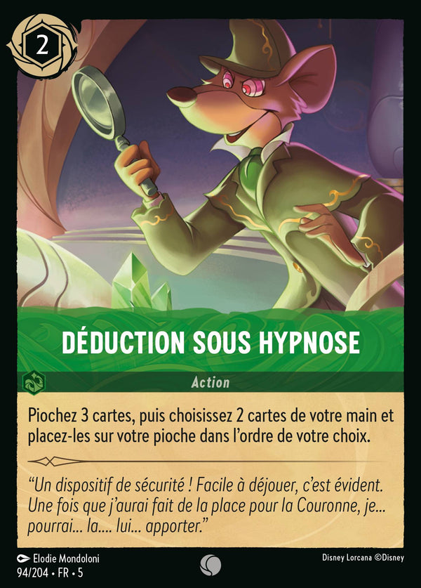 Déduction sous hypnose — Carte Disney Lorcana 94 Ciel Scintillant