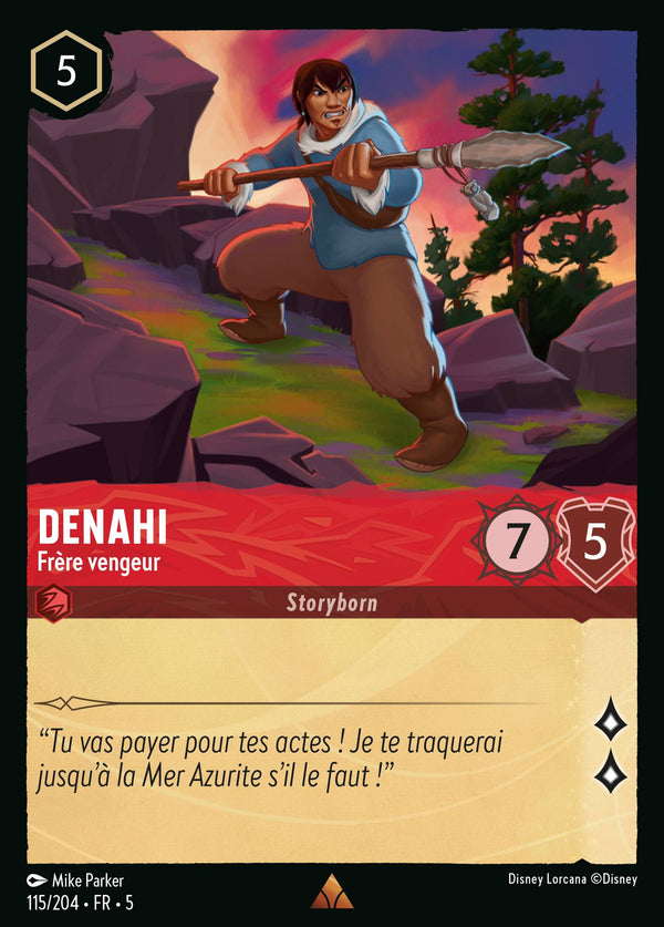 Denahi - Frère vengeur — Carte Disney Lorcana 115 Ciel Scintillant