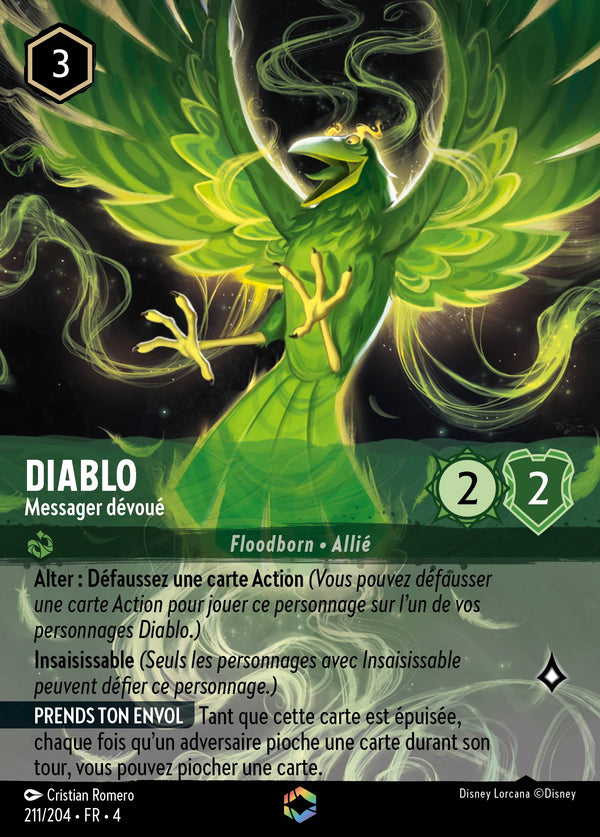 Diablo - Messager dévoué — Carte Disney Lorcana 211 Le Retour d'Ursula
