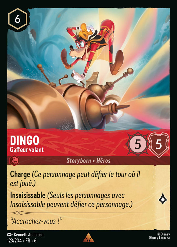 Dingo - Gaffeur volant — Carte Disney Lorcana 123 La Mer Azurite