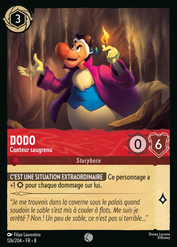 Dodo - Conteur saugrenu — Carte Disney Lorcana 126 Le Règne de Jafar