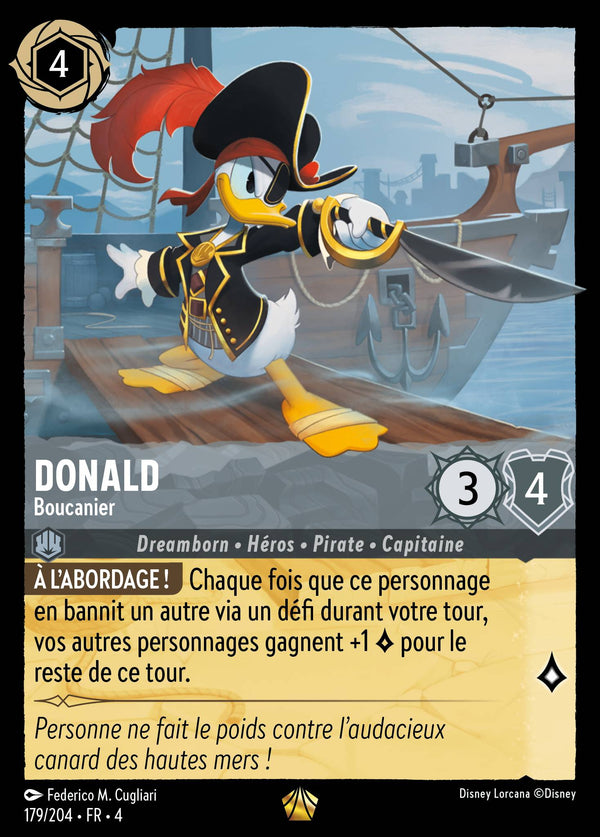Donald - Boucanier — Carte Disney Lorcana 179 Le Retour d'Ursula