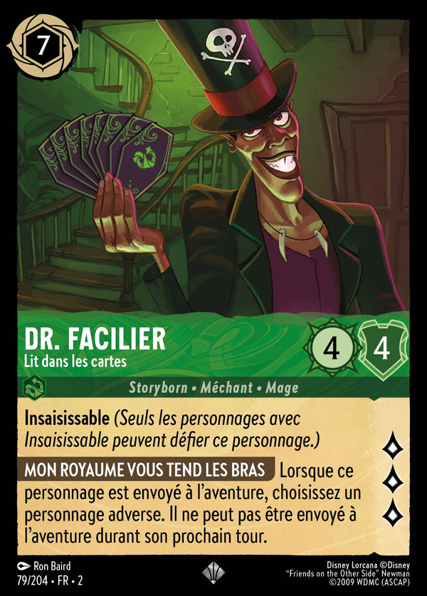 Dr. Facilier - Lit dans les cartes — Carte Disney Lorcana 79 L'Ascension des Floodborn