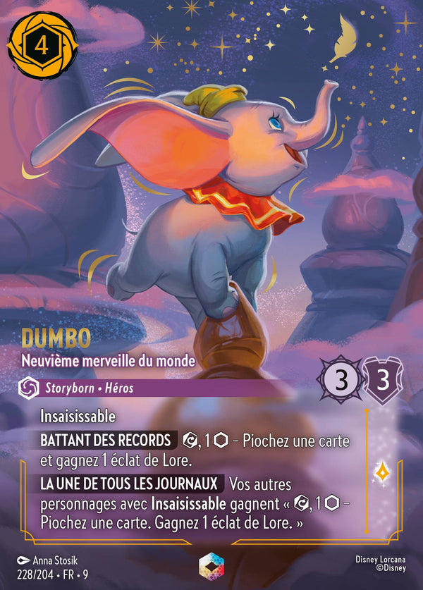 Dumbo - Neuvième merveille du monde — Carte Disney Lorcana 228 Fabuleux