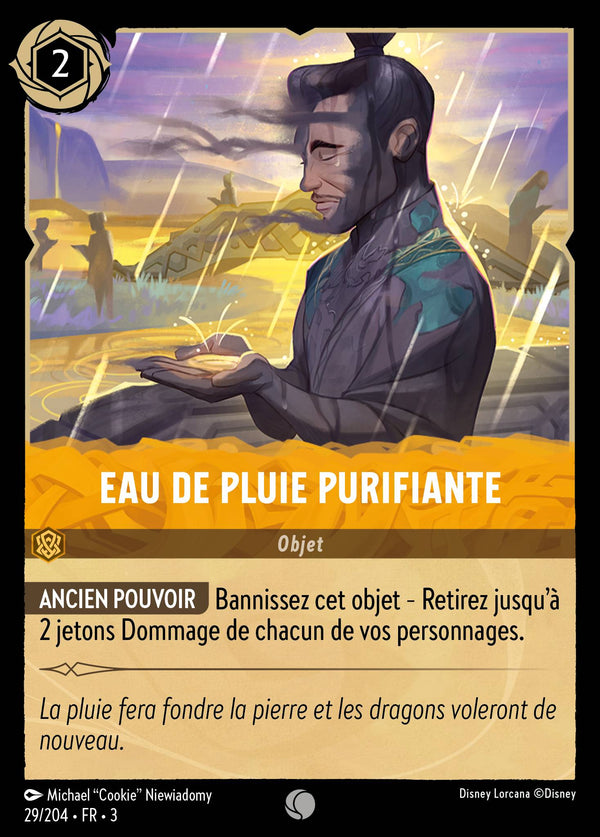 Eau de pluie purifiante — Carte Disney Lorcana 29 Les Terres d'Encres