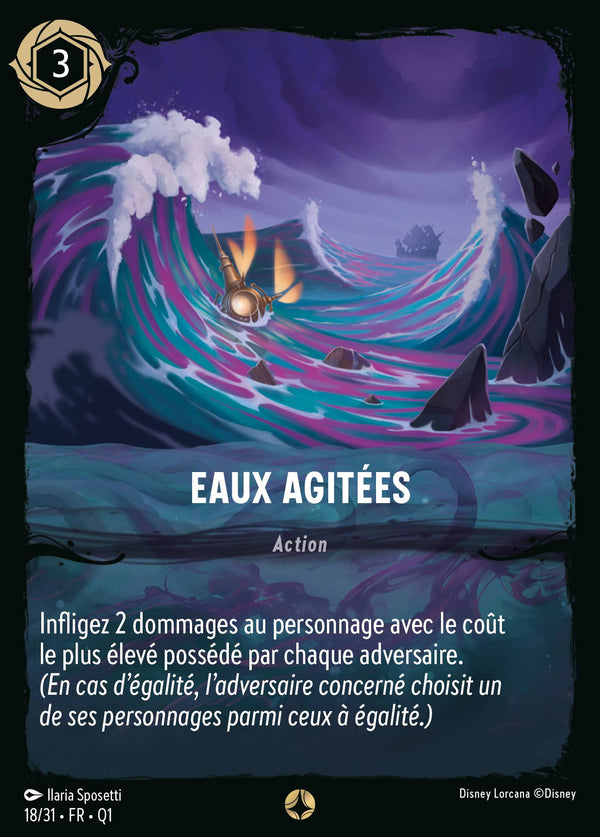 Eaux Agitées — Carte Disney Lorcana 18 Quête des Illumineurs - Menace des profondeurs
