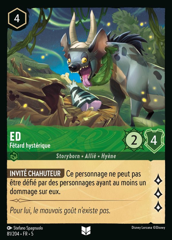 Ed - Fêtard hystérique — Carte Disney Lorcana 81 Ciel Scintillant