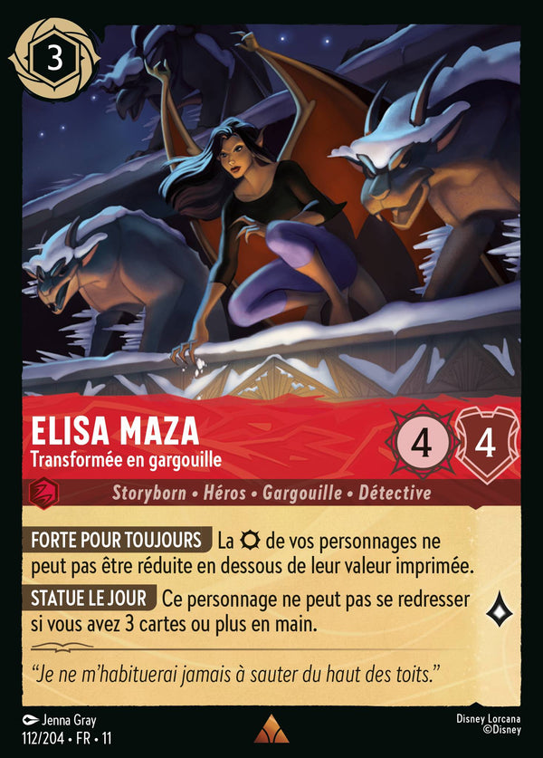 Elisa Maza - Transformée en gargouille — Carte Disney Lorcana 112 Givresort