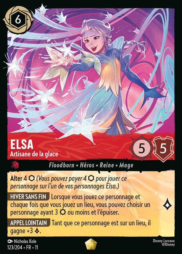 Elsa - Artisane de la glace — Carte Disney Lorcana 123 Givresort