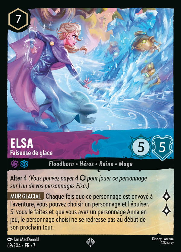 Elsa - Faiseuse de glace — Carte Disney Lorcana 69 L'île d'Archazia