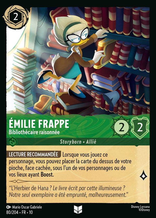 Émilie Frappe - Bibliothécaire raisonnée — Carte Disney Lorcana 80 Lueurs dans les Profondeurs