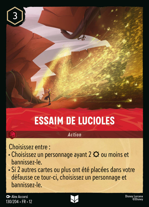 Essaim de lucioles — Carte Disney Lorcana 130 Contrées Inconnues