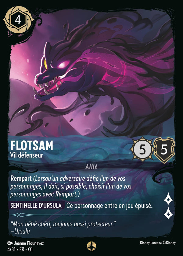 Flotsam - Vil défenseur — Carte Disney Lorcana 4 Quête des Illumineurs - Menace des profondeurs