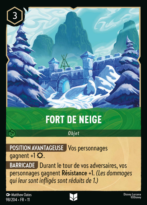 Fort de neige — Carte Disney Lorcana 98 Givresort
