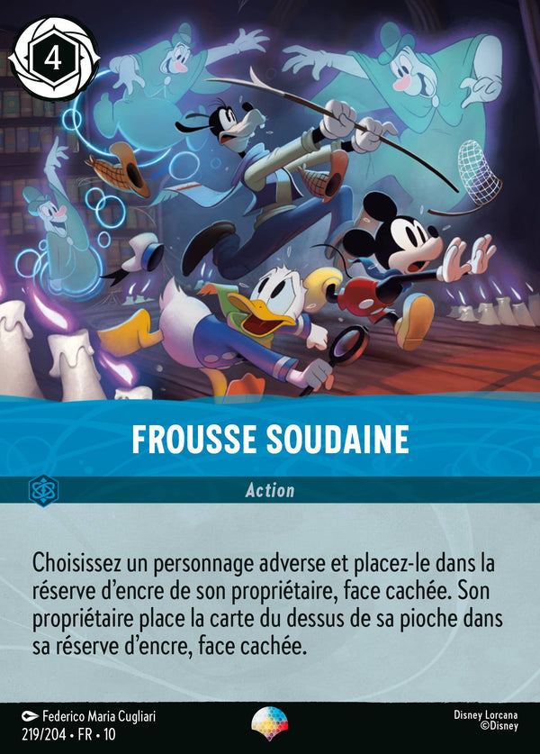 Frousse soudaine — Carte Disney Lorcana 219 Lueurs dans les Profondeurs