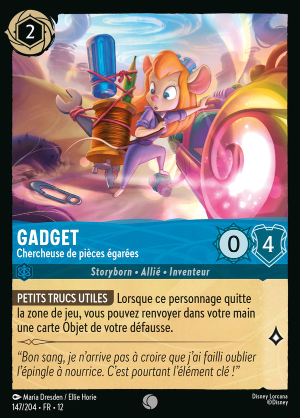 Gadget - Chercheuse de pièces égarées — Carte Disney Lorcana 147 Contrées Inconnues