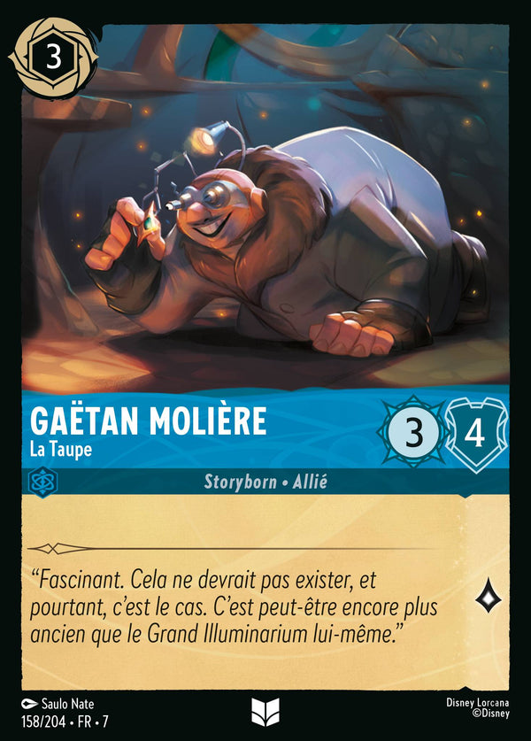 Gaëtan Molière - La Taupe — Carte Disney Lorcana 158 L'île d'Archazia