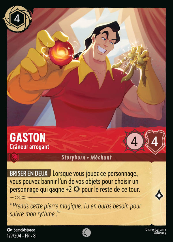 Gaston - Crâneur arrogant — Carte Disney Lorcana 129 Le Règne de Jafar