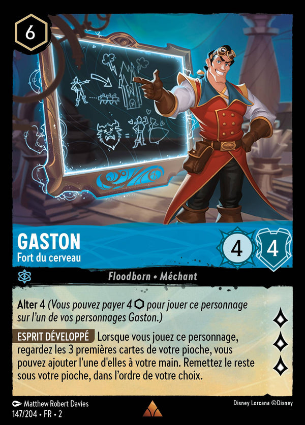 Gaston - Fort du cerveau — Carte Disney Lorcana 147 L'Ascension des Floodborn