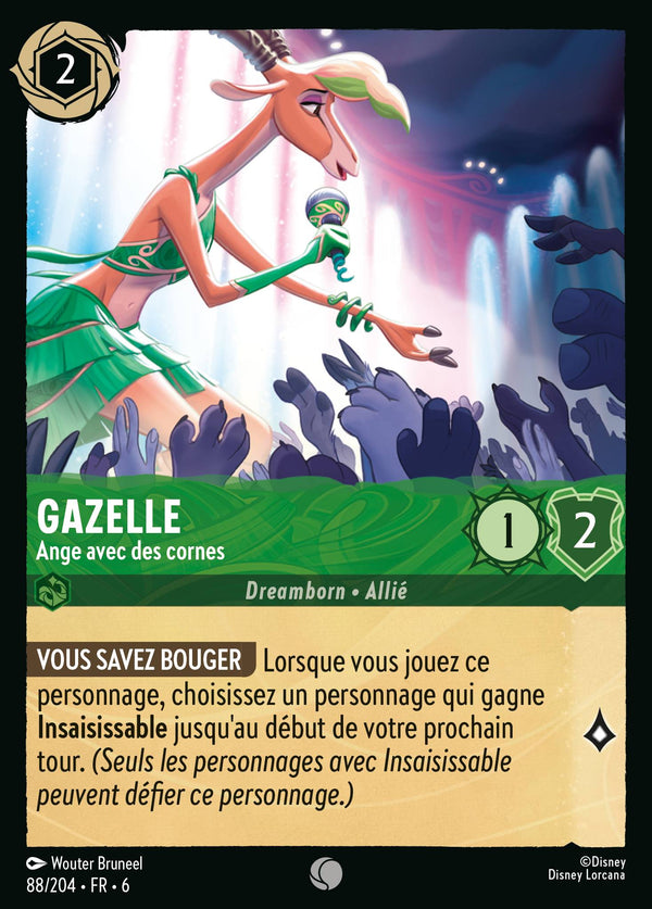 Gazelle - Ange avec des cornes — Carte Disney Lorcana 88 La Mer Azurite
