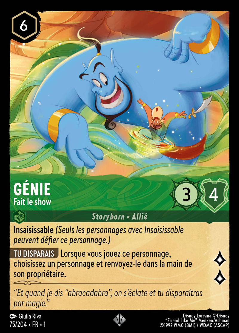 075/204 - Génie - Fait le show