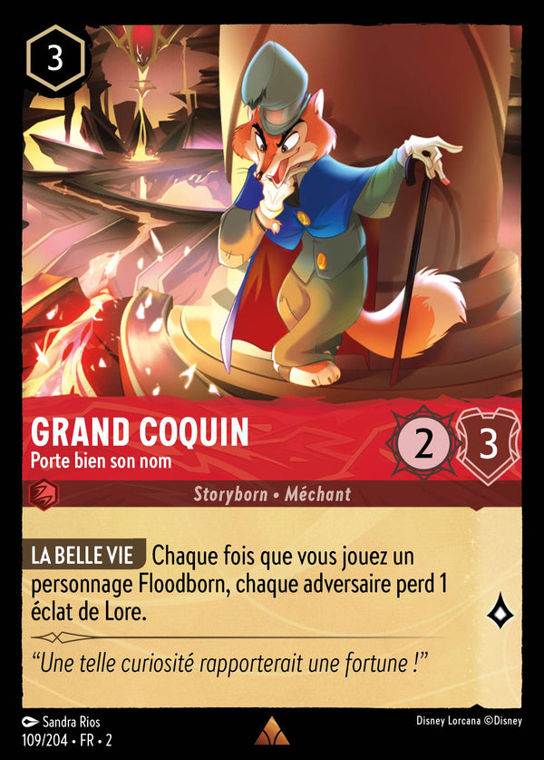 Grand Coquin - Porte bien son nom — Carte Disney Lorcana 109 L'Ascension des Floodborn