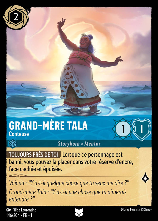Grand-Mère Tala - Conteuse — Carte Disney Lorcana 146 Premier Chapitre