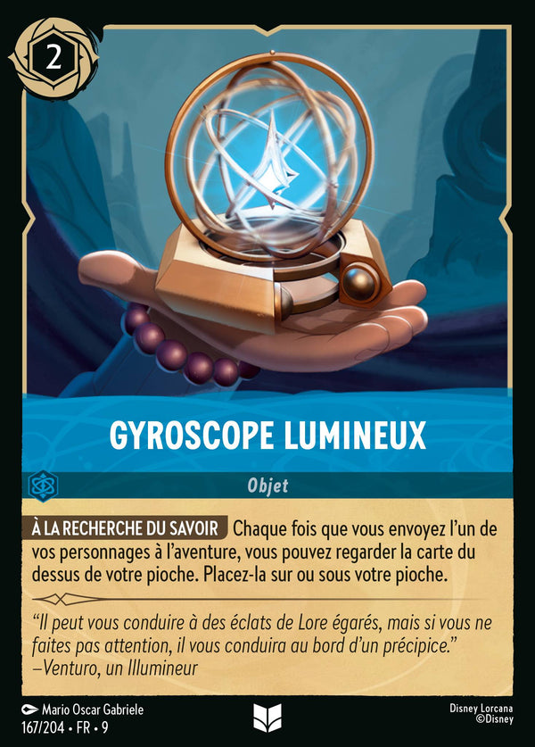 Gyroscope lumineux — Carte Disney Lorcana 167 Fabuleux