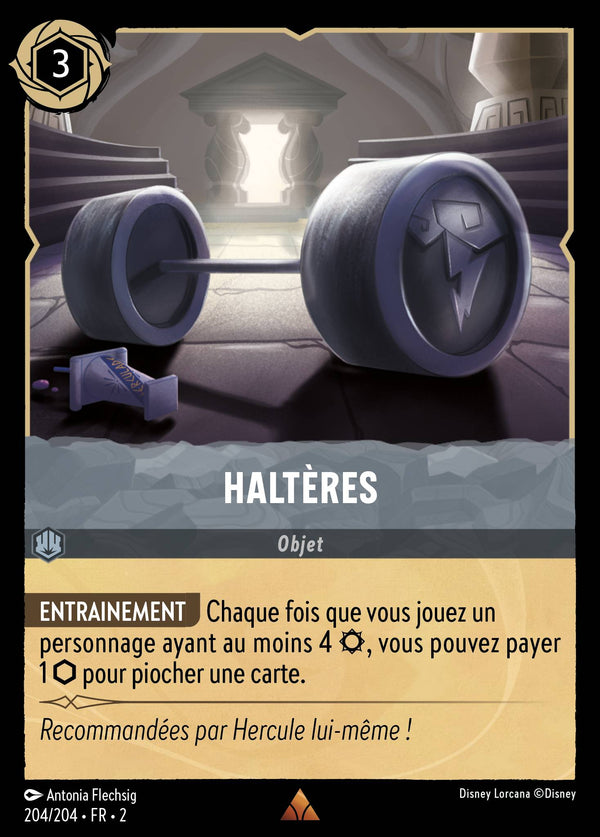 Haltères — Carte Disney Lorcana 204 L'Ascension des Floodborn
