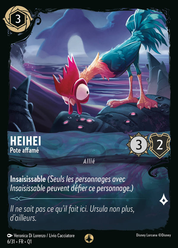 Heihei - Pote affamé — Carte Disney Lorcana 6 Quête des Illumineurs - Menace des profondeurs
